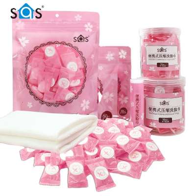 High Quality Disposable Eco-Friendly Cotton Face Towel Portable Travel Cotton Compressed Towel