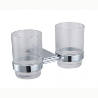 Bathroom Accessories Double Tumbler with Holder.