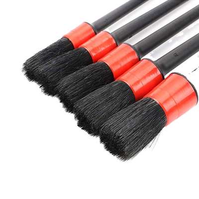 Natural wild boar hair brush car cleaning tools product 5 piece set wheel dashboard wash brush car cleaning