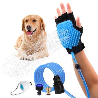 Multi-function Pet Product Shower Sprayer Pet Hair Remover Glove Pet Grooming Glove