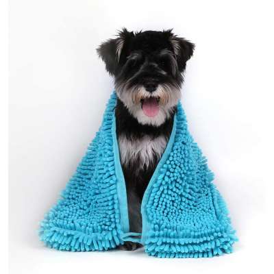 Pet Absorbent Towel Thickened Fiber Pet Dog Cat Cleaning Massage Grooming Bath Towel