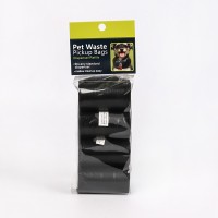 Black custom biodegradable pet poop bag dog waste bag with dispenser