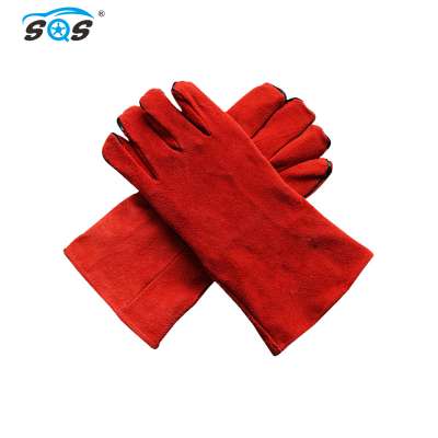 Hot sale industrial protective cow split leather hand protector welding working gloves